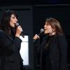 La Grande Sophie et Agnès Jaoui lors de l'enregistrement de l'émission Hier Encore à l'Olympia (diffusée le 2 mars) à Paris le 10 janvier 2013