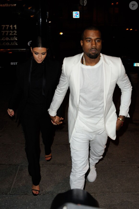 Kim Kardashian et Kanye West à la soirée Diesel à Paris le 3 mars 2013