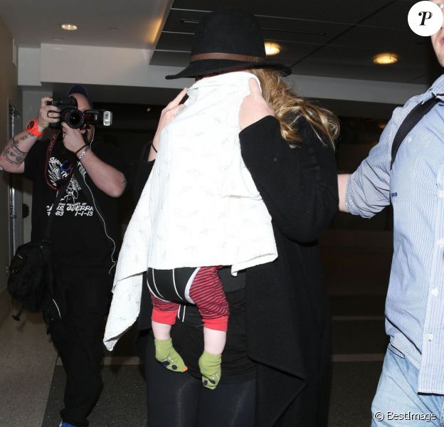 adele son compagnon et leur fils depart discret de la cite des anges purepeople