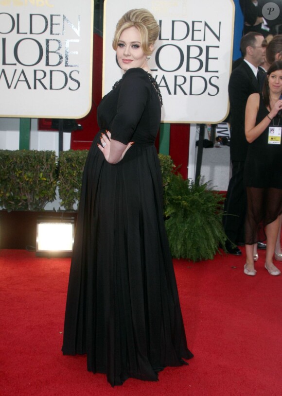 Adele aux Golden Globe Awards à Los Angeles, le 13 janvier 2013.