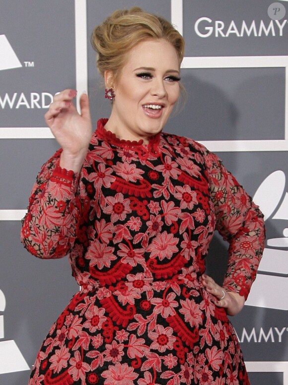Adele aux Grammy Awards à Los Angeles, le 10 février 2013.