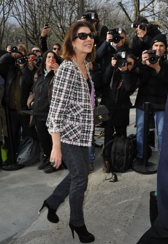 Caroline de Maigret au défilé Chanel à Paris le 5 mars 2013 au Grand Palais
