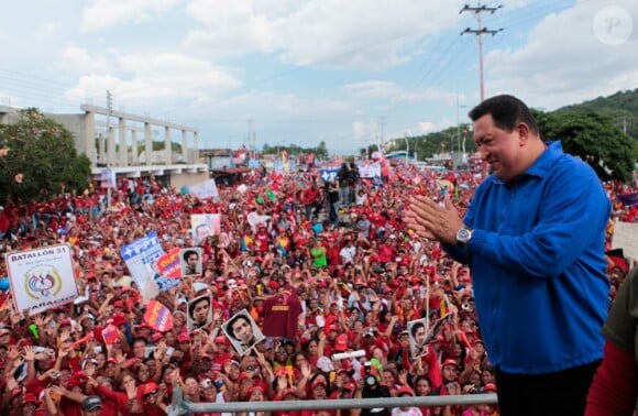 Hugo Chavez après sa réelection le 4 octobre 2012