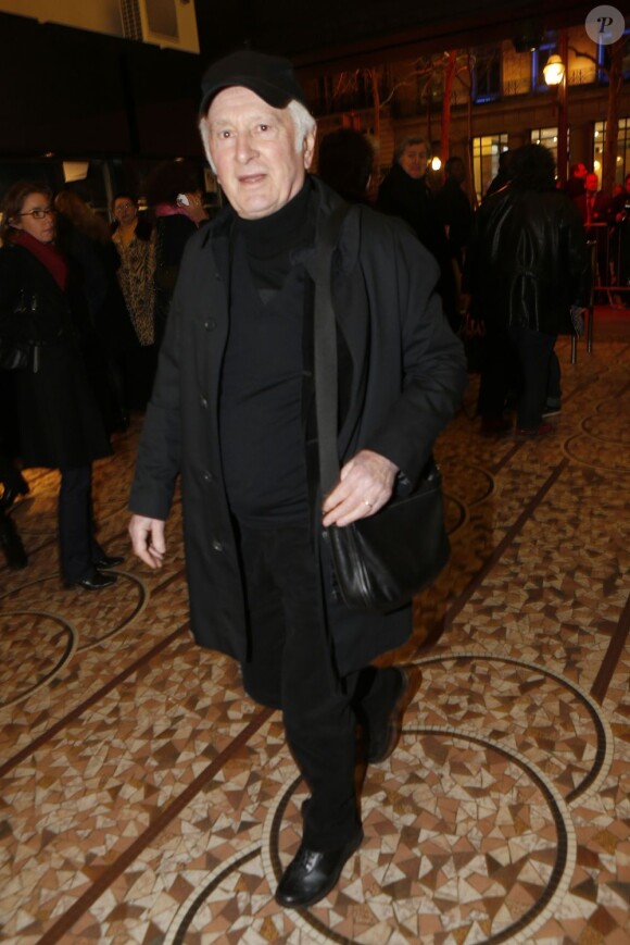 Marcel Amont à son arrivée au concert anniversaire de Serge Lama à l'Olympia, le 11 février 2013
