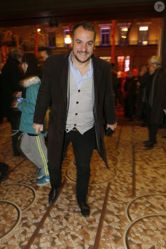 François-Xavier Demaison à son arrivée au concert anniversaire de Serge Lama à l'Olympia, le 11 février 2013
