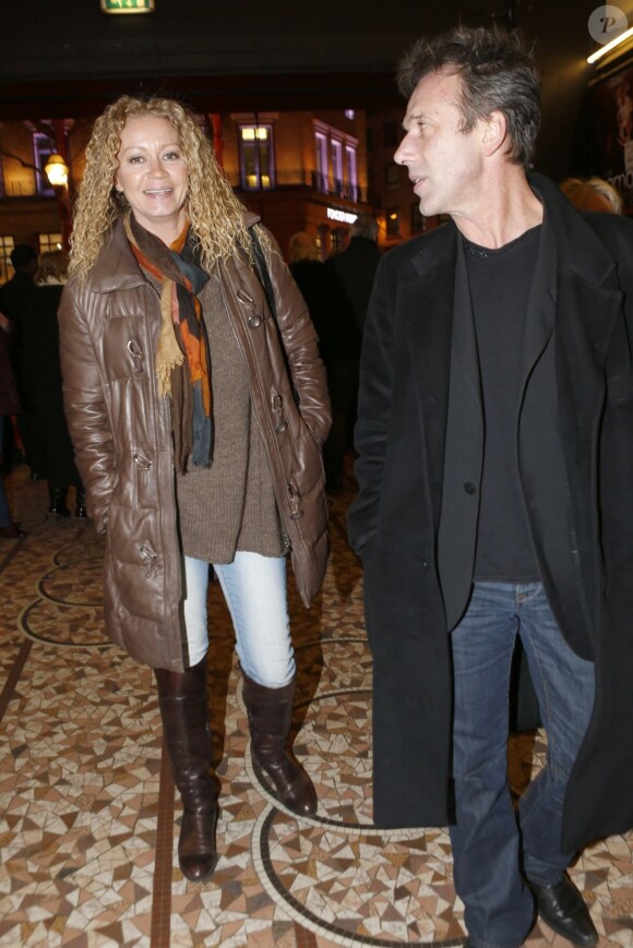 Raphaëlle Ricci à son arrivée au concert anniversaire de Serge Lama à l'Olympia, le 11 février 2013