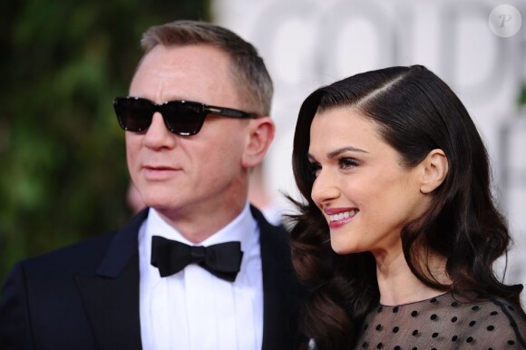 Daniel Craig et Rachel Weisz lors des Golden Globes le 13 janvier 2013.