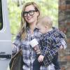 Hilary Duff va chercher son fils Luca à la crèche à Beverly Hills à Los Angeles. Le 7 mars 2013.