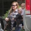 Hilary Duff, 25 ans, va chercher son fils à la crèche à Beverly Hills à Los Angeles. Le 7 mars 2013.