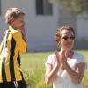 Britney Spears s'amuse avec ses fils Sean et Jayden à Woodland Hills, le 10 mars 2013.