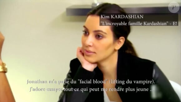 La superbe Kim Kardashian, enceinte, s'essaye au blood lifting (le lifting du vampire) dans sa télé-réalité Les Soeurs Kardashian à Miami