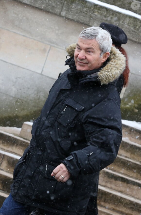 Martin Lamotte - Obsèques de Jérôme Savary au crématorium du Père-Lachaise, à Paris, le 12 mars 2013.