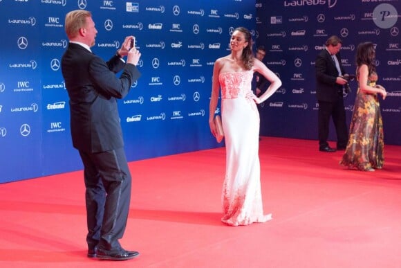 Boris Becker et sa belle Lilly lors de la soirée des Laureus Awards à Rio de Janeiro le 11 mars 2013