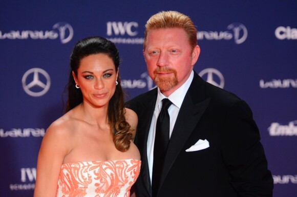 Boris Becker et sa femme Lilly lors de la soirée des Laureus Awards à Rio de Janeiro le 11 mars 2013