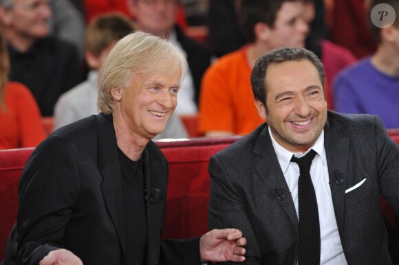 Dave et Patrick Timsit lors de l'enregistrement de Vivement Dimanche le 13 mars 2013, émission diffusée le 17 mars 2013 sur France 2