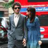 Exclu : Kristen Wiig et Fabrizio Moretti à la sortie du mariage d'Ellie Kemper, à New York, le 7 juillet 2012.