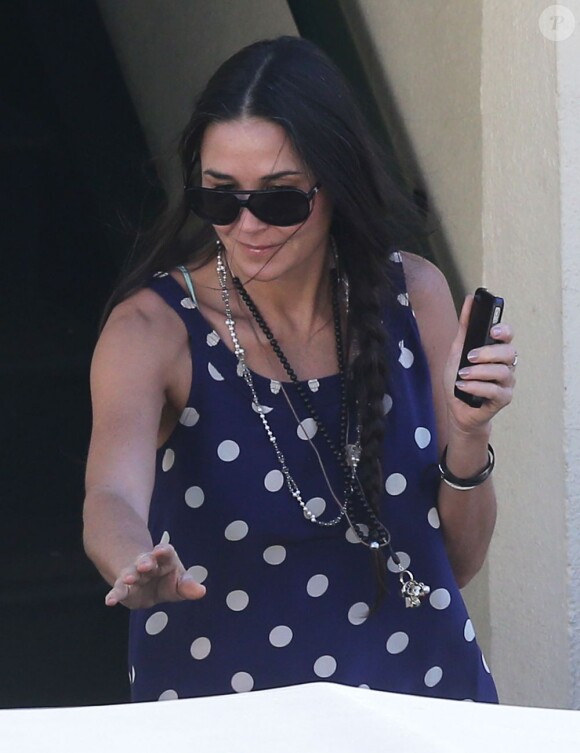 Exclusif - Demi Moore se rend dans un salon de manucure à Beverly Hills, le 14 mars 2013.