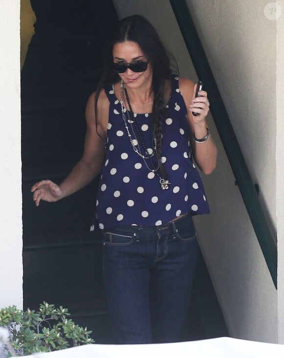 Exclusif - Demi Moore prête pour une manucure à Beverly Hills, le 14 mars 2013.