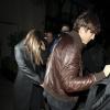 Mila Kunis et son boyfriend Ashton Kutcher quitte le Trendy scotts Restaurant à Londres le 14 mars 2013.