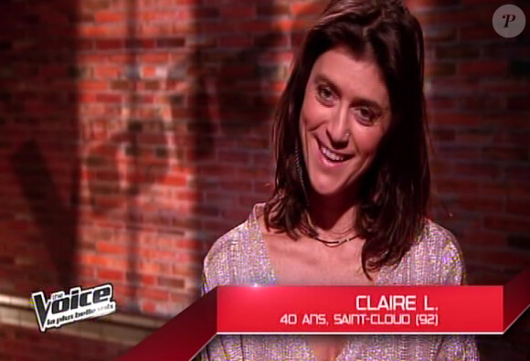 Claire L. des L5 dans The Voice le samedi 2 février 2013 sur TF1