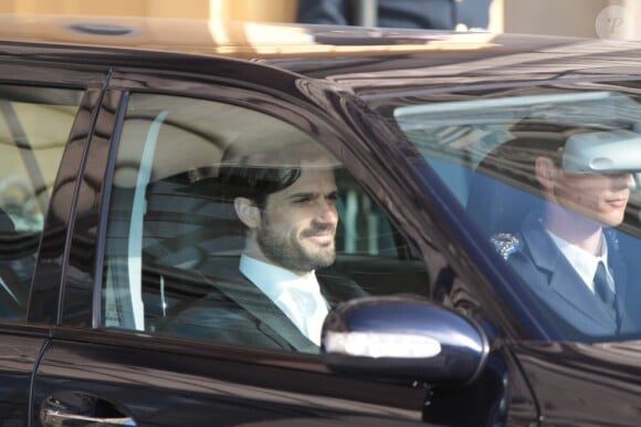Le prince Carl-Philip lors des funérailles de la princesse Lilian de Suède, le 16 mars 2013 à Stockholm