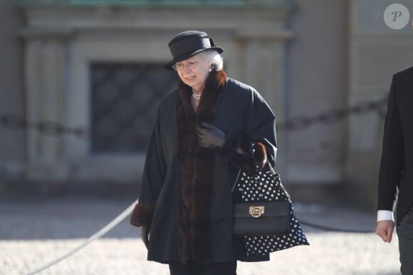 La princesse Christina lors des funérailles de la princesse Lilian de Suède, le 16 mars 2013 à Stockholm