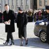 H.E. Mr. Paul Charles Johnston, Ambassadeur du Royaume-Uni et Mrs. Nicola Johnston lors des funérailles de la princesse Lilian de Suède, le 16 mars 2013 à Stockholm