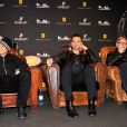  Dave Gahan, Martin Gore et Andy Fletcher du groupe Depeche Mode annoncent leur partenariat avec la marque Hublot en faveur de l'ONG charity : water, à Berlin le 18 mars 2013. 