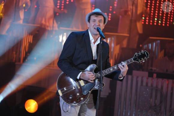 Philippe Swan lors de l'enregistrement de l'émission Les années bonheur le 11 et le 12 mars 2013 et qui sera diffusée le 13 avril 2013 sur France 2.