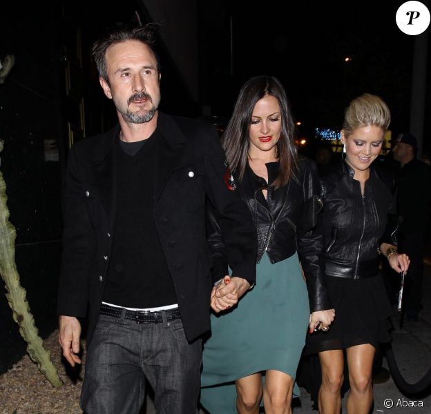 David Arquette et sa petite amie Christina McLarty au Bootsy Bellows, club qui appartient à David Arquette. Le 19 mars 2013 à Los Angeles. 