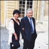 Anne Sinclair et Dominique Strauss-Kahn à Paris, le 29 juillet 1999.