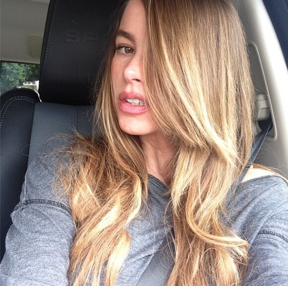 Sofia Vergara a posté sur son compte Twitter une photo d'elle en blonde, sa couleur naturelle. Mardi 26 mars 2013.
