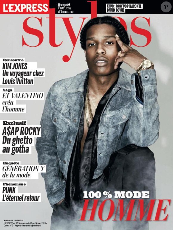 A$AP Rocky en couverture du magazine L'Express Styles n°3219.