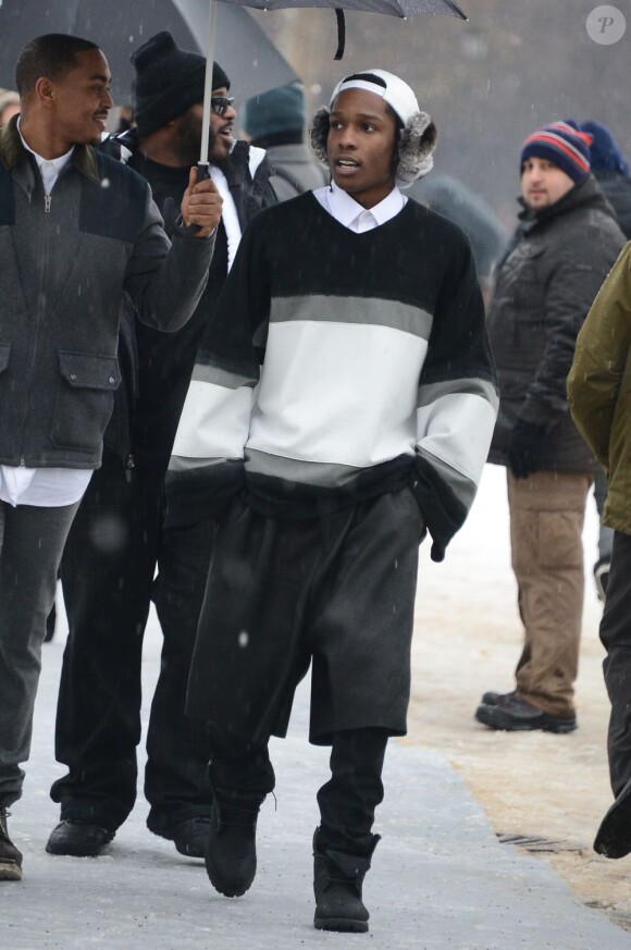A$AP Rocky lors du défilé Christian Dior Haute Couture à Paris, le 21 janvier 2013.
