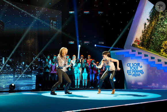 Michèle Laroque et Alessandra Sublet dans le prime de Vendredi tout est permis, diffusé le 19 avril 2013 sur TF1