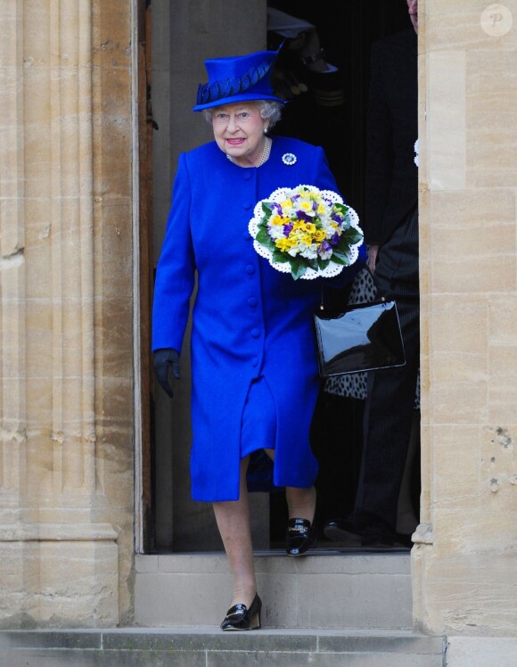 La Reine Elisabeth II à une messe à Oxford, le 28 mars 2013 à Londres.