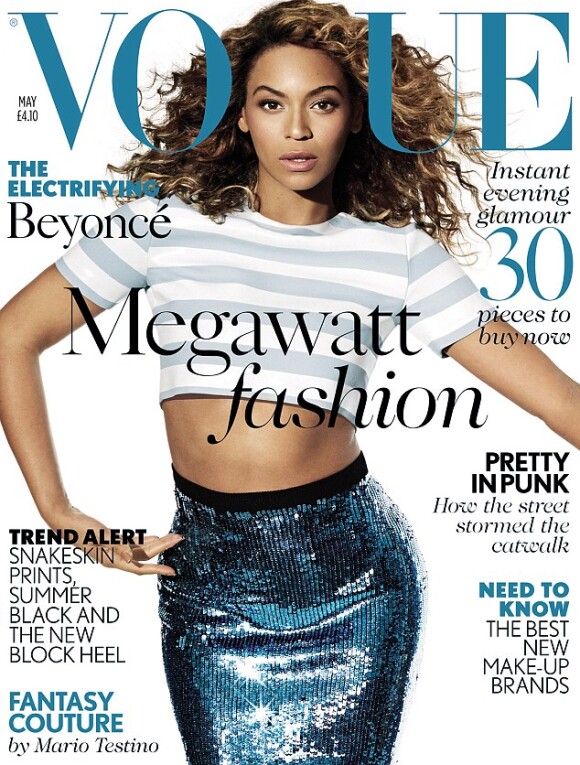 Beyoncé fait la couverture du magazine Vogue, dans l'issue datée du mois de mai 2013.