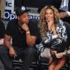 Jay-Z et Beyoncé Knowles au NBA All-Star Game au Toyota Center à Houston,le 17 février 2013.