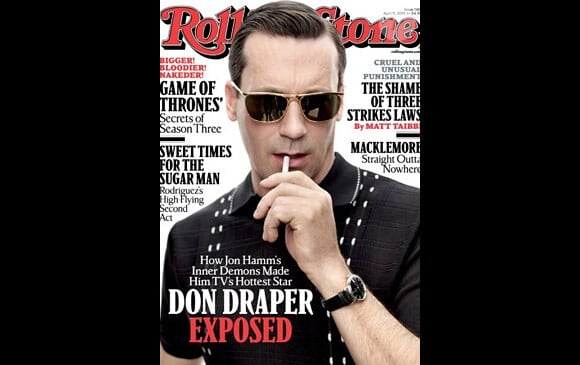 Jonn Hamm en couverture du magazine Rolling Stone, sorti le 29 mars 2013.