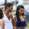 Nabilla et Thomas lors du tournage des Anges de la télé-réalité 5 à Miami, le 22 mars 2013