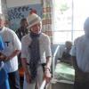 Madonna rencontre les patients de l'hôpital Queen Elizabeth Central Hospital à Blantyre, au Malawi, le 4 avril 2013.
