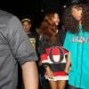 Rihanna et sa meilleure amie Melissa Forde quittent le Greystone Manor à West Hollywood. Le 7 avril 2013.