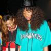 Rihanna et sa meilleure amie Melissa Forde quittent le Greystone Manor à West Hollywood. Le 7 avril 2013.
