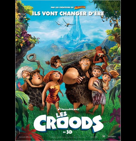 Affiche officielle du film Les Croods.