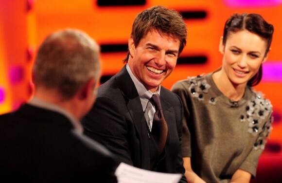Tom Cruise et Olga Kurylenko pendant le Graham Norton Show à Londres, le 4 avril 2013.
