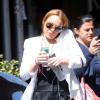 Exclusif - Lindsay Lohan et sa soeur Ali se promènent dans les rues de New York le 9 avril 2013.