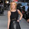 Lindsay Lohan quitte l'émission The late show de David Letterman à New York, le 9 avril 2013.