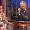 Lindsay Lohan sur le plateau de l'émission The Late Show with David Letterman, le 9 avril 2013 à New York.