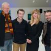 Riff Reb's, Christophe Blain, Barbara Carlotti, Riad Sattouf lors de la cérémonie du 1er Prix de la BD Fnac, attribué à Riff Reb's pour Le Loup des mers, à Paris le 9 avril 2013.