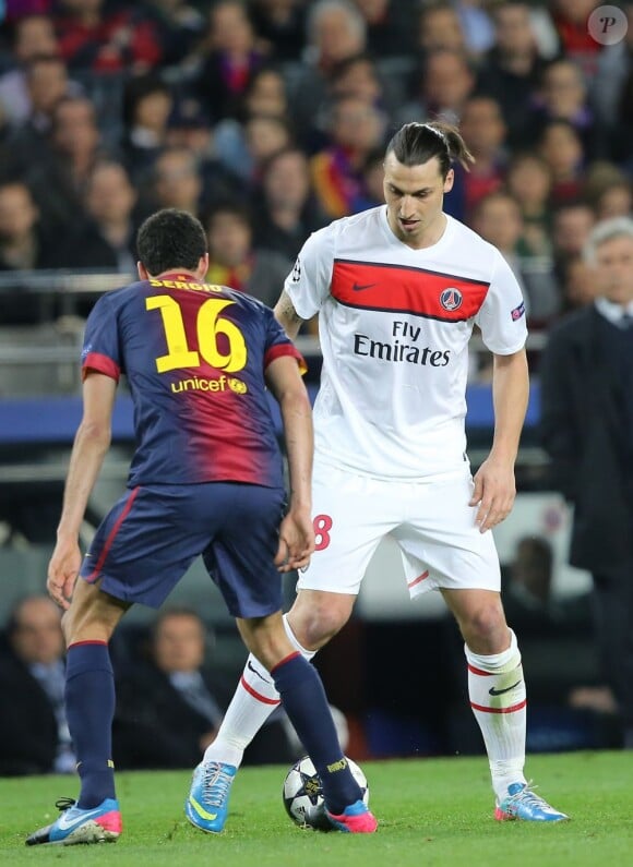Javier Pastore lors du match entre le Paris Saint-Germain et le FC Barcelone au Camp Nou de Barcelone le 10 avril 2013 en quart de finale de Ligue des Champions (1-1)